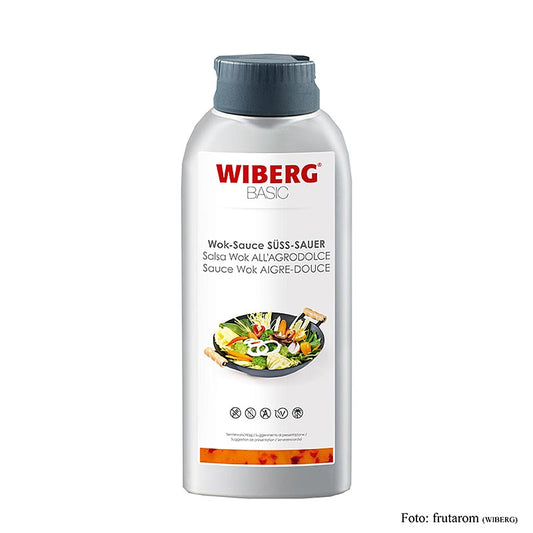 WIBERG BASIC Sauce wok aigre-douce en bouteille à presser, 695 ml - Sauce wok aigre-douce asiatique en bouteille pratique de 695 ml, parfaite pour des expériences gustatives raffinées