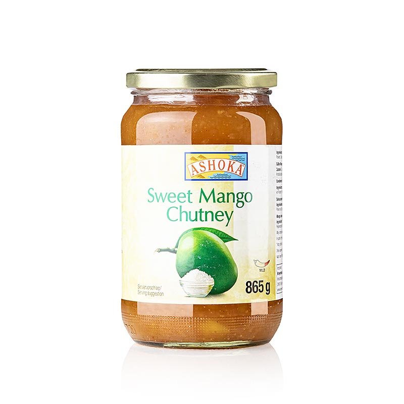 Chutney à la mangue, sucré, Ashoka, 865 g | Sauces, soupes, fonds | thungourmet
