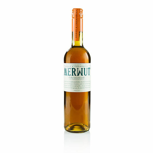 Dorst & Consorten MERWUT Vermouth, un produit allemand de 750ml avec un volume d'alcool de 18%, dans un design de bouteille élégant et classe