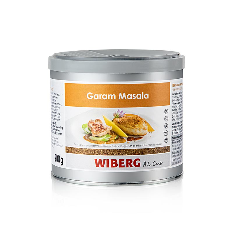 Mélange d'épices de type indien au goût intense de cumin, de cannelle, de cardamome, de coriandre et de gingembre ainsi qu'au piquant vivifiant du chili, idéal pour les ragoûts, les légumes secs, les légumes et le couscous.