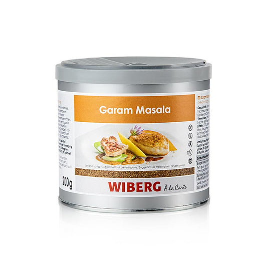 Mélange d'épices de type indien au goût intense de cumin, de cannelle, de cardamome, de coriandre et de gingembre ainsi qu'au piquant vivifiant du chili, idéal pour les ragoûts, les légumes secs, les légumes et le couscous.