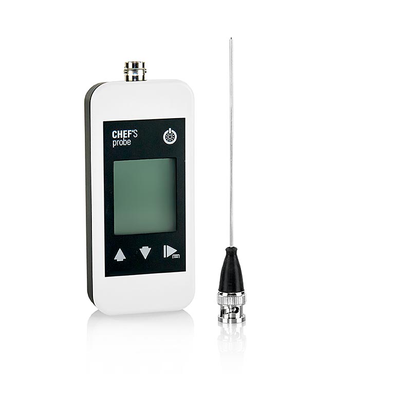 Chef's Probe Thermomètre à affichage numérique, sonde à piquer, 1,5mm, blanc, 1 pc - Un thermomètre de haute précision avec connexion Bluetooth et mesure exacte de la température Convient pour le contrôle alimentaire et la cuisson parfaite de la viande