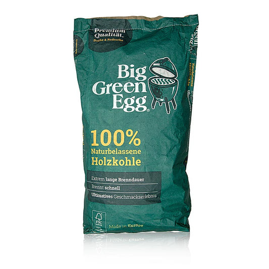Grand œuf vert barbecue au charbon de bois BBQ - sac de 9 kg, parfait pour les grillades d'été en plein air
