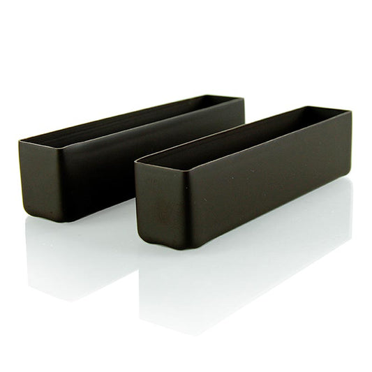 Coques en chocolat 'prêt à être rempli' en chocolat noir Kayambé 72% cacao, 120x25x30mm