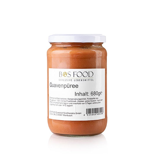 Purée/marque - Goyave, rose, finement passée, 680 g - Produit à base de fruits de Chef Food, purée finement passée dans différentes saveurs, idéale pour savourer et découvrir la diversité