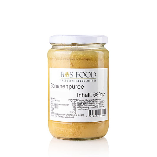 Purée de banane finement mixée sans sucre ajouté, sans gluten et sans lactose Idéal comme snack sain pour petits et grands Découvrez également nos autres purées de fruits et légumes Chef Food!