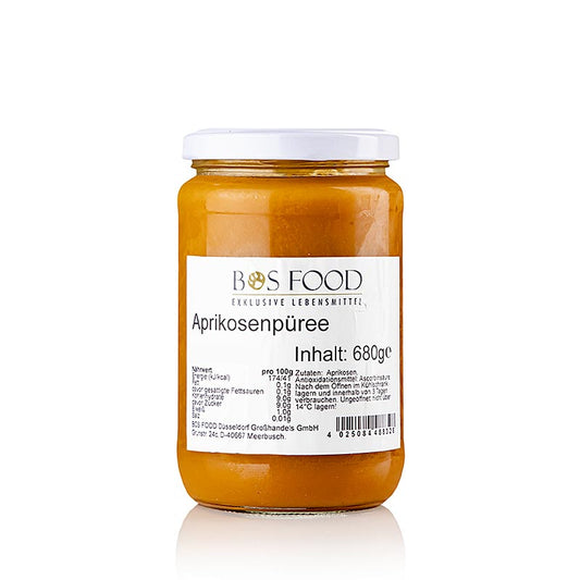 Purée d'abricots finement passée sans sucre ajouté, idéale pour les desserts et les pâtisseries Acheter en Suisse
