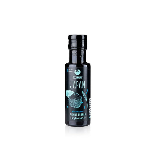 Tomami ® Sauce épicée Umami - Japon d'Ingo Holland, 90 ml - concentré d'épices liquide à base de tomates au goût profond et épicé, affiné avec les meilleures épices de l'ancien office des épices Ingo Holland, fabriqué et mis en bouteille en Allemagne