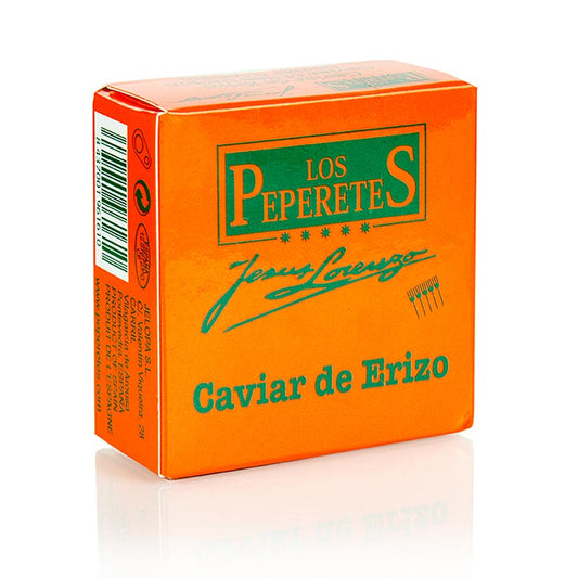 Oeufs/caviar d'oursins, Los Peperetes, 80 g - Délicatesse de Galice, au goût délicat, trié et extrait à la main, parfait sur des toasts, dans des oeufs brouillés et des omelettes, dans le risotto, avec des pâtes et de la mayonnaise ou nature avec du citron