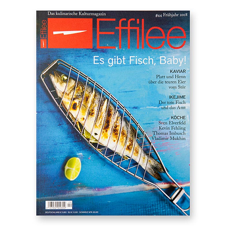 Effilee - Magazine de l'alimentation et de la vie, numéro 44, 1 pc - Photo de couverture du magazine d'alimentation et de style de vie qui présente le monde des plaisirs culinaires, des histoires, de nouvelles saveurs et la passion de cuisiniers amateurs et de grands chefs.