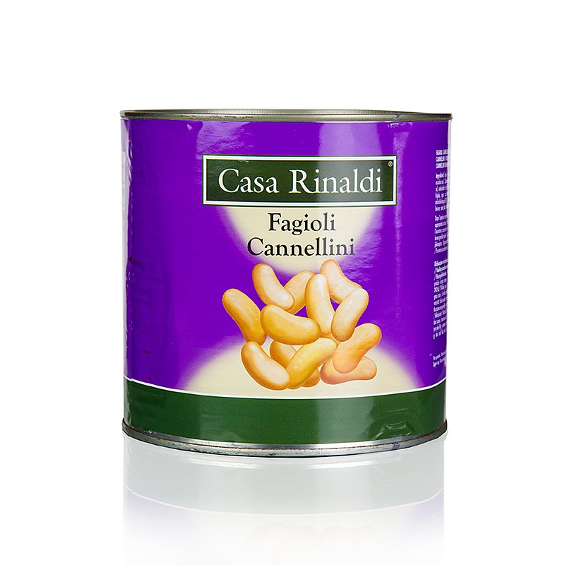 Petits haricots blancs Cannellini en boîte de 2,5 kg, parfaits pour les plats à base de riz et de légumes secs Haute qualité, savoureux et sains