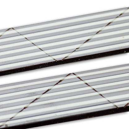 Garniture décorative "Domino Triangle" chocolat blanc/noir rayé, 585 g, 314 Pcs