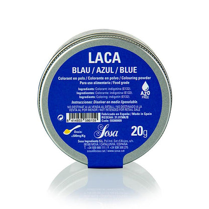 Sosa , poudre, bleu, liposoluble, 20 g | Additifs alimentaires | thungourmet