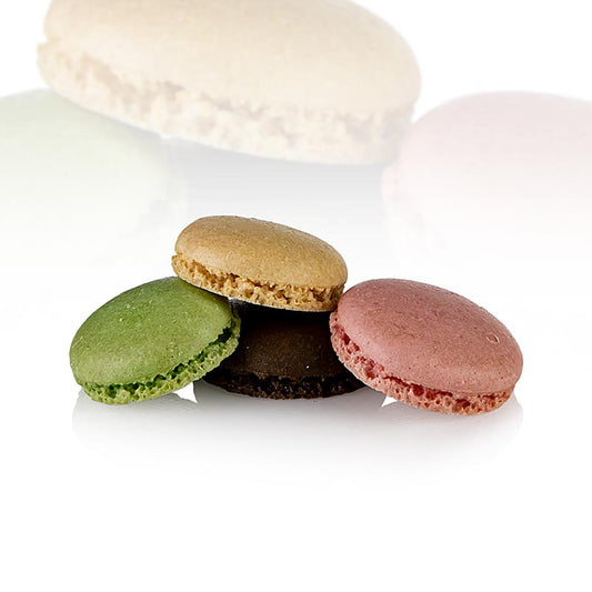 Macarons mélange 1 (96 x Pistache, Chocolat, Nature, Framboise), env.Ø3,5cm, 921 g, 384 Pcs
