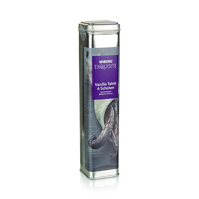 Wiberg Exquisite Vanilla from Tahiti, wrapped in paper in a box, 6 pcs - Gousses de vanille de haute qualité dans un emballage élégant pour un luxe exotique dans votre cuisine