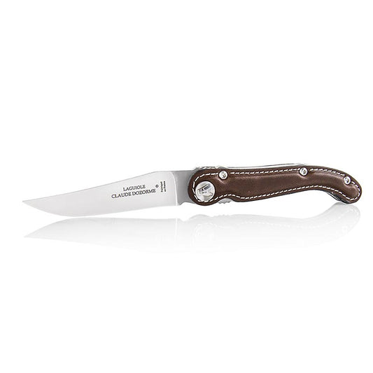 Couteau de poche en cuir marron avec le Laguiole (11017102) - accessoires de couteaux de qualité supérieure pour chaque cuisinier