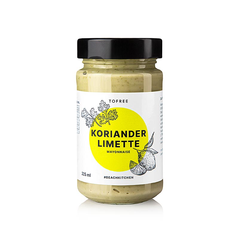 TOFREE-north - Koriander Limetten Mayo, 225 ml : Dip pour frites, sandwiches, burgers, poisson, crevettes, légumes, avec le vent frais du nord et le Cookie Core de TOFREE sur l'île de Sylt, pour une satisfaction quotidienne et une belle vie ensemble