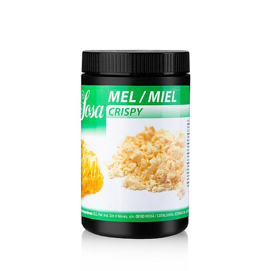 Cristaux de miel lyophilisé de Sosa Crispy, idéal pour décorer et cuire des desserts et des gâteaux, dans une boîte pratique de 150 g