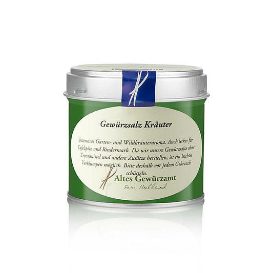 Sel d'Altes Gewürzamt aux herbes, Altes Gewürzamt, 160 g - Sel marin de la côte d'argent du Portugal avec une combinaison secrète d'herbes Idéal pour le civet et la moelle de bœuf