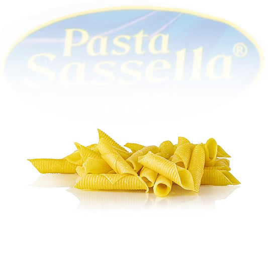 Pâtes fraîches Garganelli de Sassella, pâtes roulées à la main en paquet de 500 g, parfaites pour de délicieux plats de pâtes italiennes