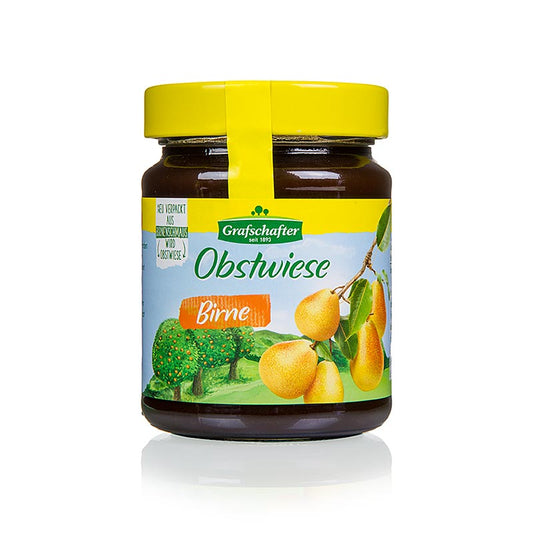 Pâte à tartiner fruitée à base de poires et de pommes, idéale pour les crêpes et les pancakes Convient également pour affiner les sauces de rôti et de viande