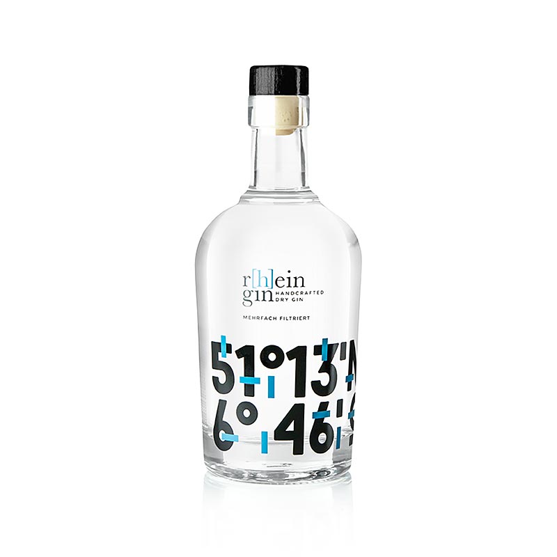 Rhein Gin, 46 % vol, Düsseldorf, 500 ml - distillat noble de Düsseldorf, parfait pour les amateurs de gins de haute qualité