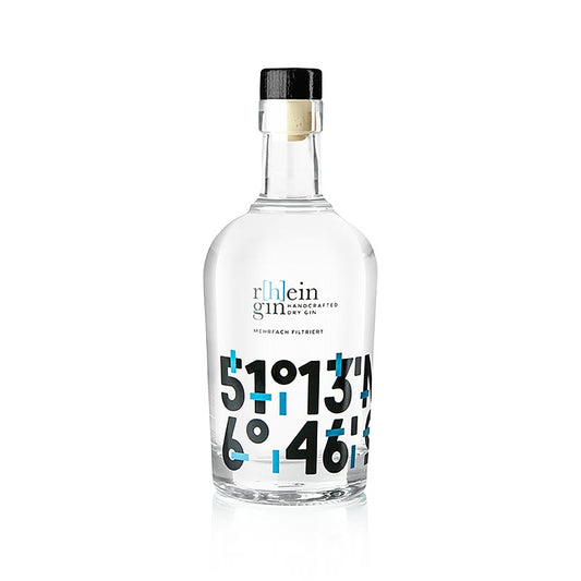Rhein Gin, 46 % vol, Düsseldorf, 500 ml - distillat noble de Düsseldorf, parfait pour les amateurs de gins de haute qualité