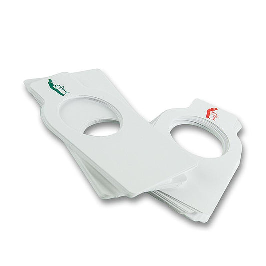 Cartes de col de bouteille en carton blanc, pour l'identification des bouteilles de vin sur les étagères à vin, vert pour le vin blanc, rouge pour le vin rouge, paquet de 50 cartes