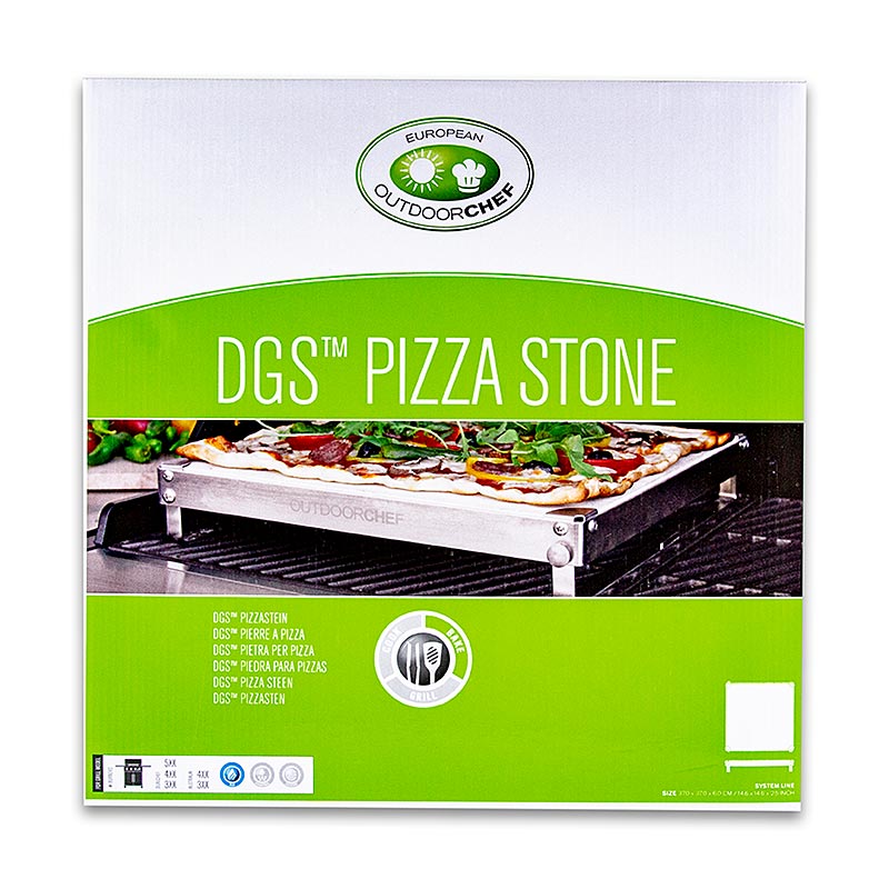 Accessoire pierre à pizza pour tous les barbecues Dualchef d'Outdoorchef, 1 pièce, idéal pour cuire une pizza croustillante en plein air