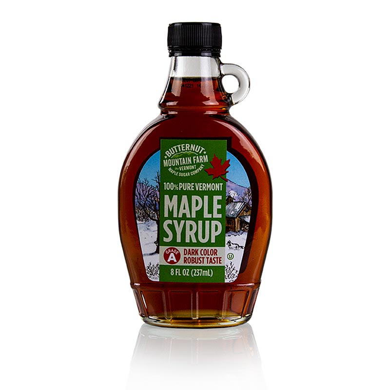 Sirop d'érable A-Grade - Foncé, corsé, 237 ml - produit bio de qualité supérieure