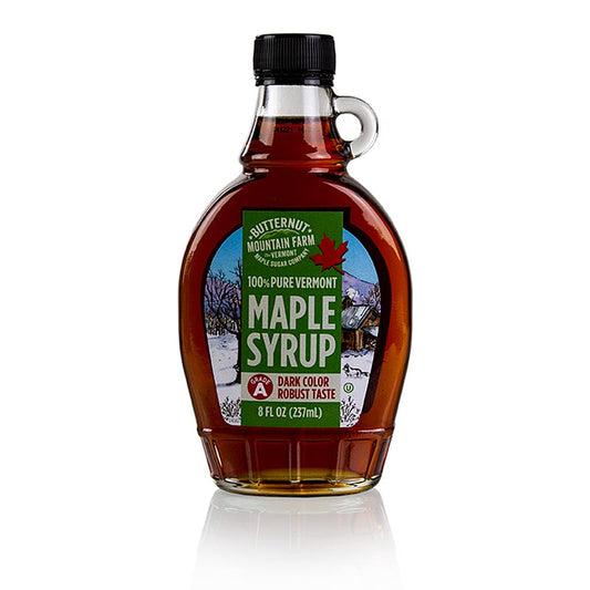 Sirop d'érable A-Grade - Foncé, corsé, 237 ml - produit bio de qualité supérieure