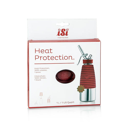Protection thermique pour ISI Espuma Sprayer 1 litre, permettant de saisir les bouteilles chauffées en toute décontraction - Une protection thermique spécialement conçue pour permettre de tenir les bouteilles chauffées en toute sécurité et confortablement avec ISI Espuma Sprayer 1 litre