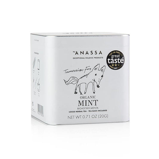 Organic ANASSA Mint Tea (Thé à la menthe) avec 20 sachets, 20g en vrac
