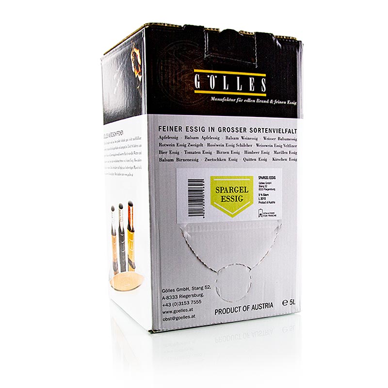 Gölles Vinaigre d'asperges, 5% d'acidité, 5 l