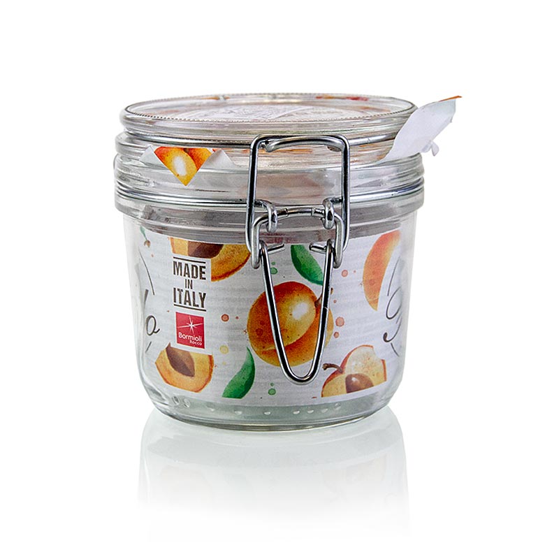 Un bocal à anse en fil métallique de qualité supérieure Terrine Fido d'une contenance de 350 ml, idéal pour les conserves, avec fermeture hygiénique à clapet et joint en caoutchouc pour une manipulation facile