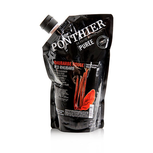 Purée de fruits de rhubarbe rouge au sucre, 1 kg, complète et délicieuse Fabriquée à partir de fruits, de légumes et de pousses congelés 100 % naturels, riches en vitamines, en minéraux et en fibres Profitez d'une véritable explosion de saveurs !
