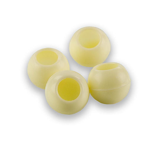 Boules creuses à la truffe, chocolat blanc, ø 26mm, Läderach, 1,644 kg, 567 pcs