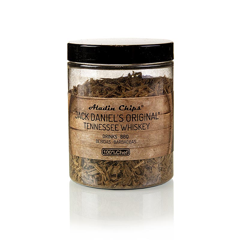 Bois de fumage Aladin Jack Daniels, 100% chef, 80g - idéal pour fumer les grillades et pour agrémenter les cocktails et les boissons