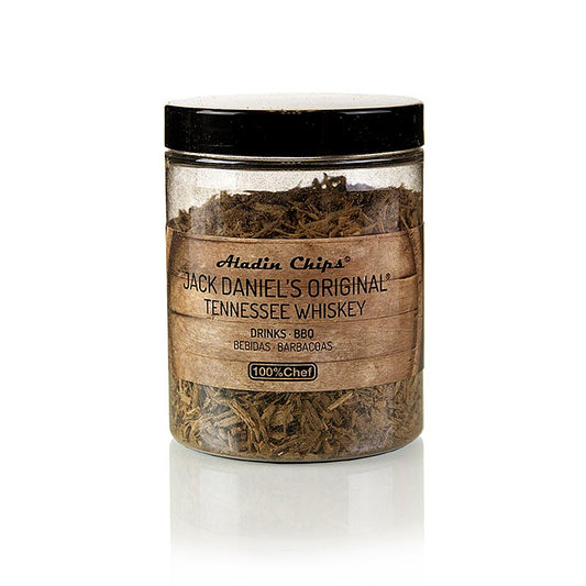 Bois de fumage Aladin Jack Daniels, 100% chef, 80g - idéal pour fumer les grillades et pour agrémenter les cocktails et les boissons