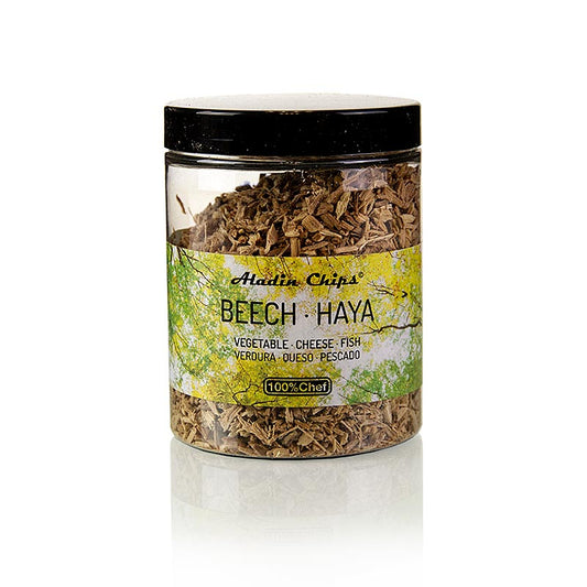 Aladin Bois de fumage Haya (hêtre) 80 g, 100% chef, parfait pour le fumage de la viande et du poisson