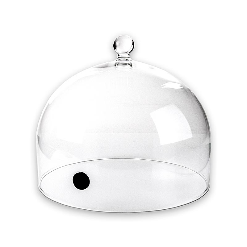 Cloche en verre Rubi avec valve, 25cm de diamètre, pour le fumoir Super Aladin-Profi