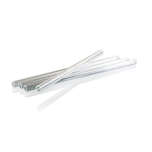 Paille en verre, droite, 21 cm de long, 8mm de diamètre, accessoire de qualité pour l'équipement du vin et du bar, parfait pour des moments uniques entre amis