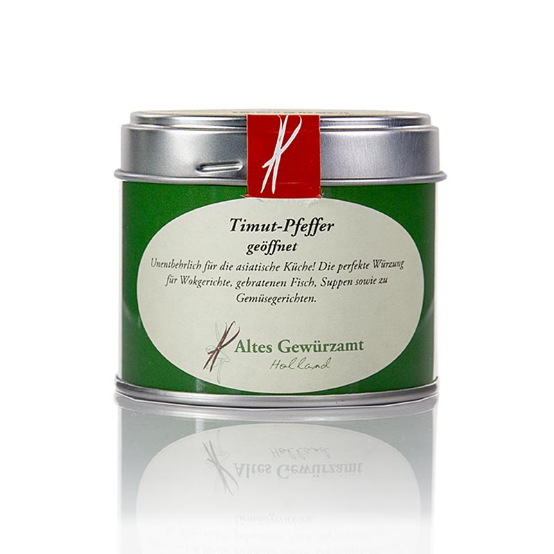Poivre Timut du Népal, entier, ouvert, Altes Gewürzamt, 40 g - Spécialité de poivre du Népal, également appelé poivre de pamplemousse, indispensable pour la cuisine asiatique