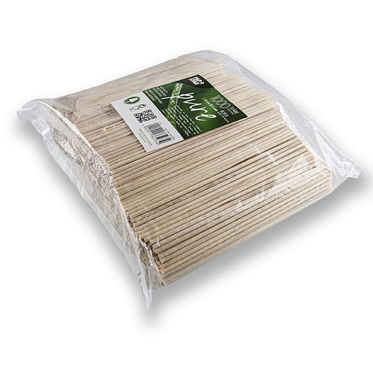 Pics en bois, "Pure", pour barbe à papa, avec bouts émoussés, 15cm, 1.000 pièces