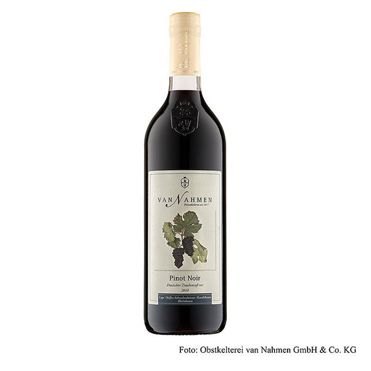 Jus de raisin Pinot Noir rouge, 100% pur jus, van Nahmen, BIO, 750 ml