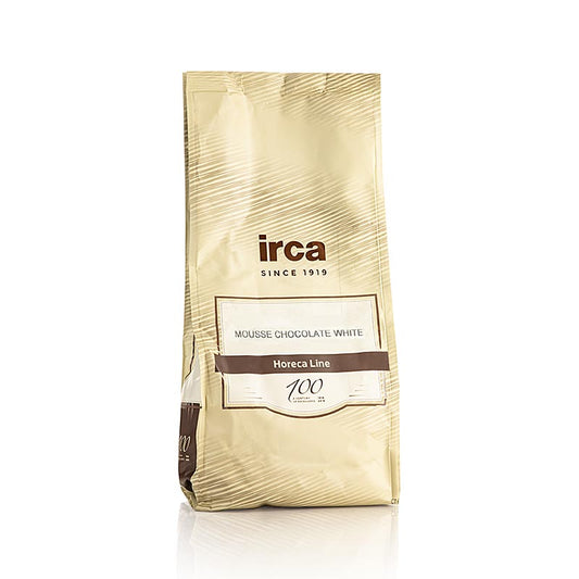Dolce Vita poudre pour dessert Mousse blanche, Irca, 1 kg - Poudre pratique pour réaliser une mousse au chocolat moelleuse, Mousse au chocolat Mélange : 1000g, Lait : 1250 g, Préparation : Ajouter le lait à la préparation de la mousse et mélanger à grande vitesse avec un fouet pendant 5 minutes Minutes Verser dans les moules correspondants et mettre au réfrigérateur pendant au moins 2 heures