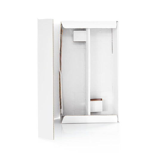 Carton cadeau pour le vin "Seta Bianco Arbre étoilé", carton cadeau 2 pièces, blanc, 360mm, 1 pc