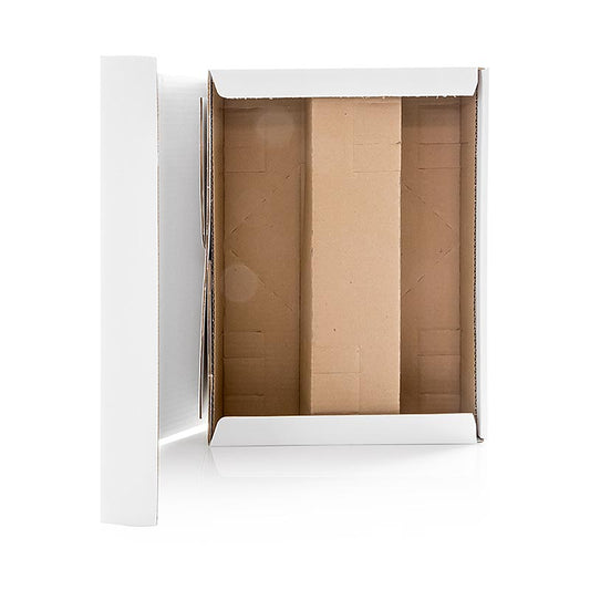 Carton cadeau pour le vin "Seta Bianco Arbre étoilé", carton cadeau 3 pièces, blanc, 360mm, 1 pc