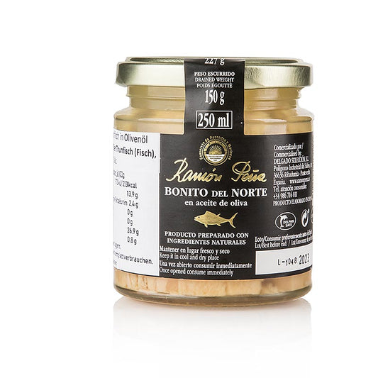 Thon - Listao del Norte à l'huile d'olive, RAMON PEÑA GOLD, 227 g - Thon listao del Norte à l'huile d'olive de qualité supérieure