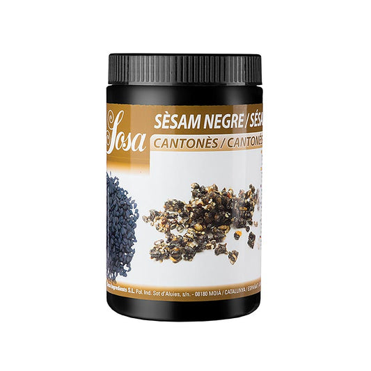 Graines de sésame caramélisées noires cantonaises de Sosa, paquet de 600 g pour des applications créatives en cuisine